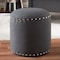 Baxton Studio Rosine Modern Dark Grey Upholstered Nail Trim Ottoman 143-8144 - alternate 3